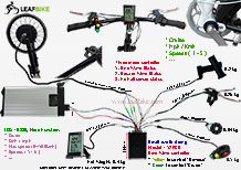 16 inch 48v 500w front geared hub motor kit wire diagram