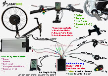 26 inch 750w front electric hub motor bike conversion kit wire diagram