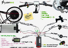 20 inch 48v 1500w rear hub motor kit wire diagram