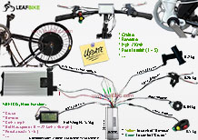 20 inch 60v 2000w rear BMX hub motor electric bike conversion kit wire diagram