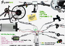 BMX 26 inch 60V 2000W rear hub motor kit wire diagram