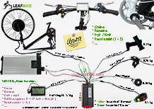 28 inch 48V 1000W front hub motor kit wire diagram