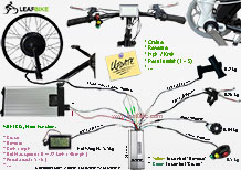 26 inch 60V 2000W front hub motor kit wire diagram