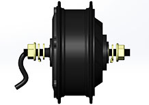 48V 500W front brushless geared hub motor drawing