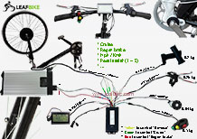 26 inch 48V 500W front geared hub motor electric bike conversion kit wire diagram