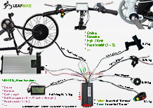 24 inch 1000w rear hub motor electric bike conversion kit wire diagram