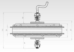 36V 750W front spoke hub motor 's drawing