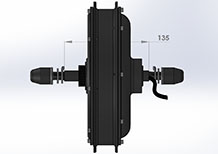 48v 1500w rear spoke hub motor