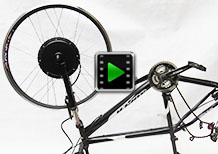 700c 1500W front hub motor - electric bike conversion kit video