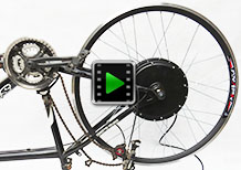 700c 1000w rear hub motor - electric bike conversion kit video