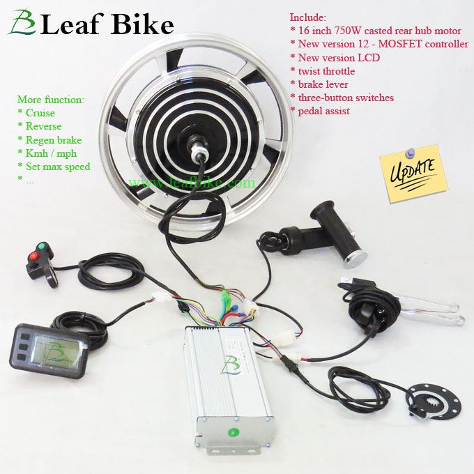 16 inch 36V 750W electric bike kit - rear wheel