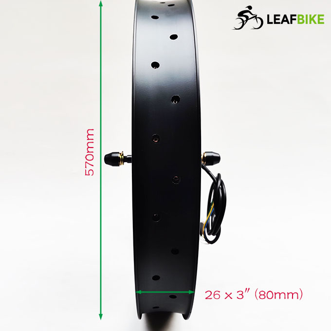 26 inch 48V 52V 1500W front hub motor - Beach Snow Fat Tire bike conversion kit