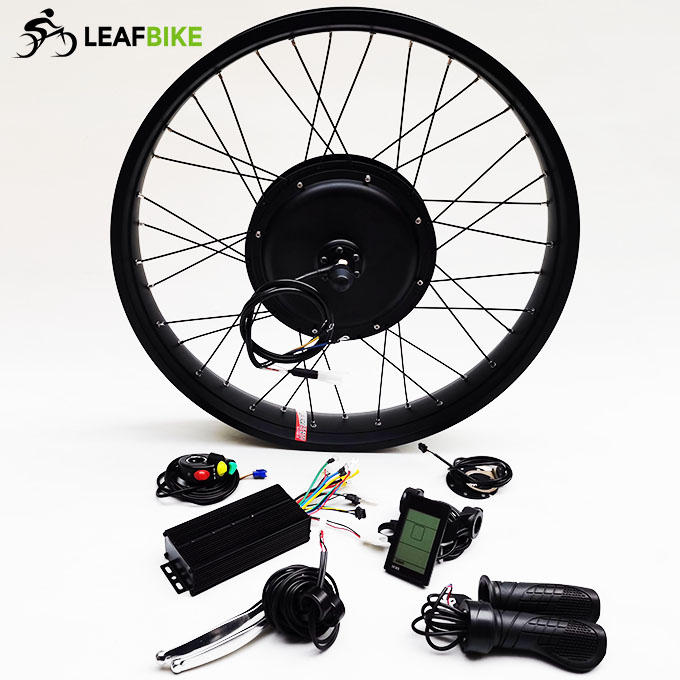 26 inch 48V 52V 1500W front hub motor electric bike conversion kit Beach Snow Fat Tire kit