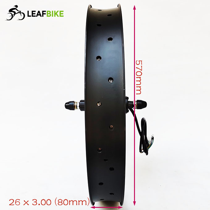 26 inch 60V 2000W rear fat bike motor wheel