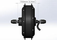 2000w front electric motorcycle motor drawing