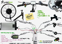 28 inch 60V 2000W front hub motor kit wire diagram