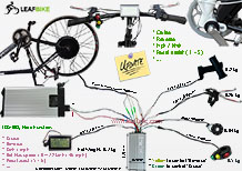 28 inch 36V 750W rear hub motor electric bike kit wire diagram