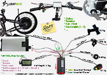 20 inch 48V 1500W rear hub motor fat bike conversion kit wire diagram