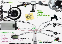 20 inch 60V 3000W rear hub motor fat bike conversion kit wire diagram