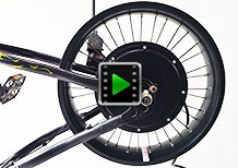 20 inch 48V 52V 2000W 190mm dropout 4T hub motor electric fat snow bike conversion kit video