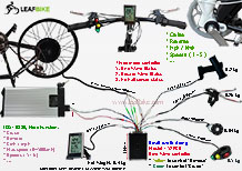 26 inch 36V 750W rear hub motor electric bike kit wire diagram