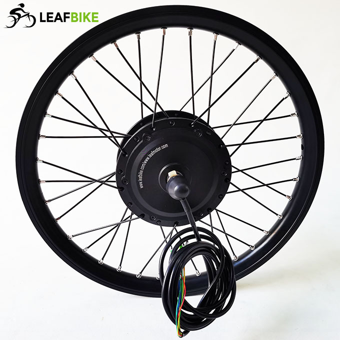 20 inch 48V 500W front brushless geared hub motor electric bike conversion kit