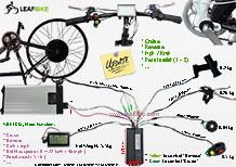 29 inch 48V 1500W rear electric hub motor kit wire diagram