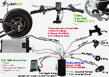 10 inch 72V 3000W rear electric motorcycle motor kit wire diagram