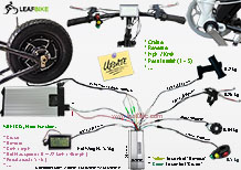 10 inch 60V 3000W rear electric motorcycle motor kit wire diagram