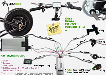 10 inch 72V 3500W rear electric motorcycle motor kit wire diagram