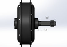 2000w single shaft hub motor drawing